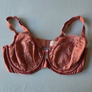 Panache 34DD Rose Gold Lace Underwire Full Cup Bra Lingerie